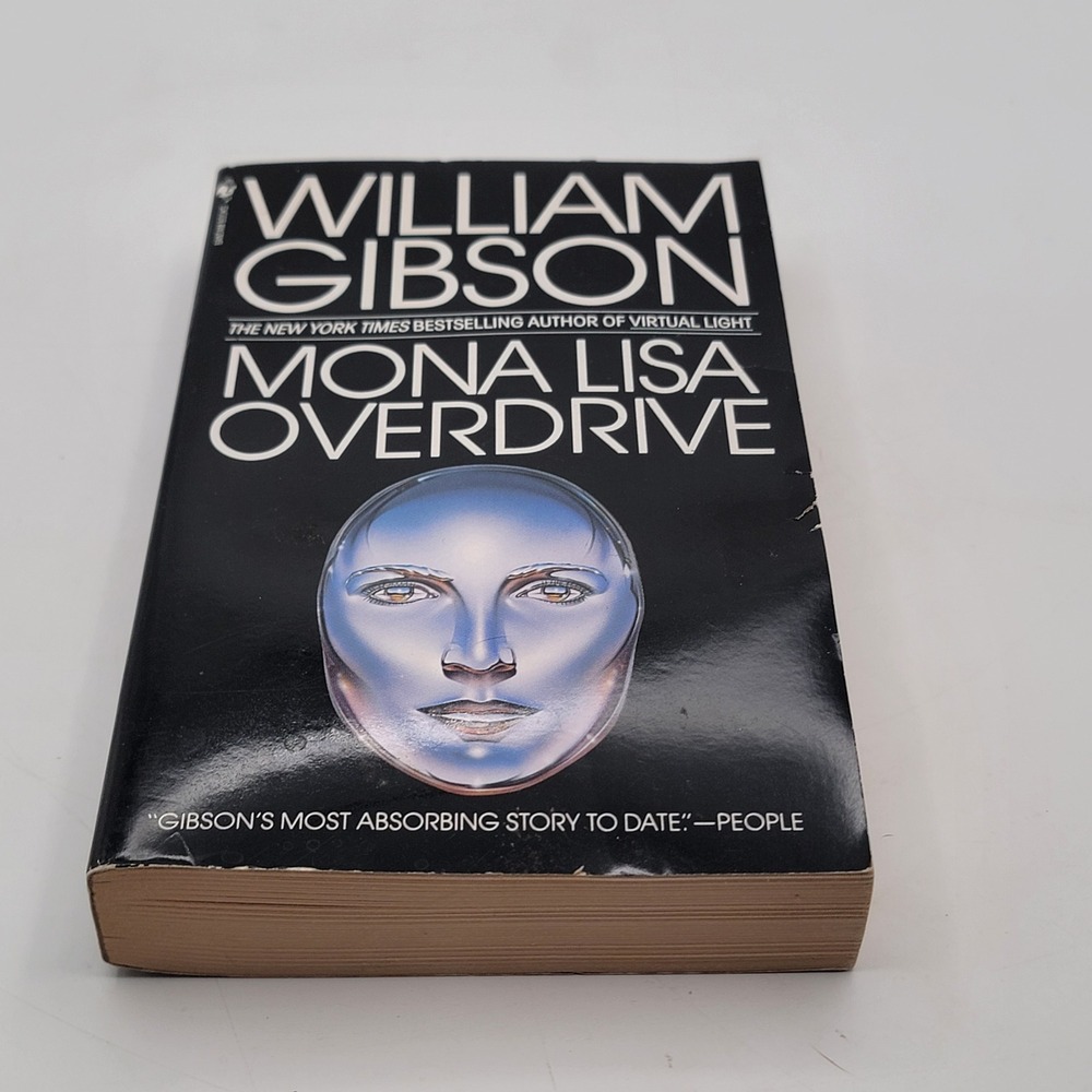 William Gibson Mona Lisa Overdrive Paperback Bantam 1989 Sprawl Trilogy Good